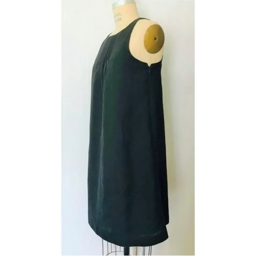 VINEYARD VINES BLACK LINEN COTTON PINTUCK SLEEVELESS CISCO SWING DRESS 4 NWT - Picture 4 of 8
